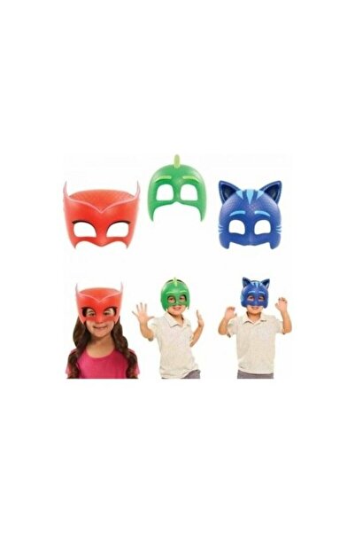 Happyland Happy Land 3 Adet Pj Maskeliler Maskesi Yeşil Mavi Kırmızı Pj Maske...