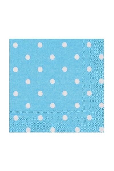 Happyland Blue Polka Dot Napkin 33x33 Cm 20 Pieces