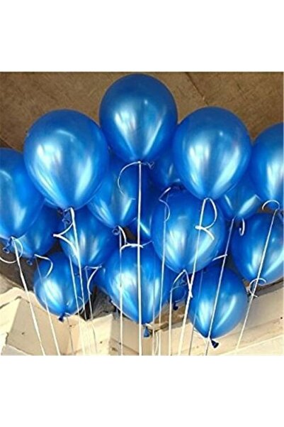 Happyland بالون طائر معدني بيرليسسينت عالي الجودة باللون الأزرق الداكن 50 قطعة