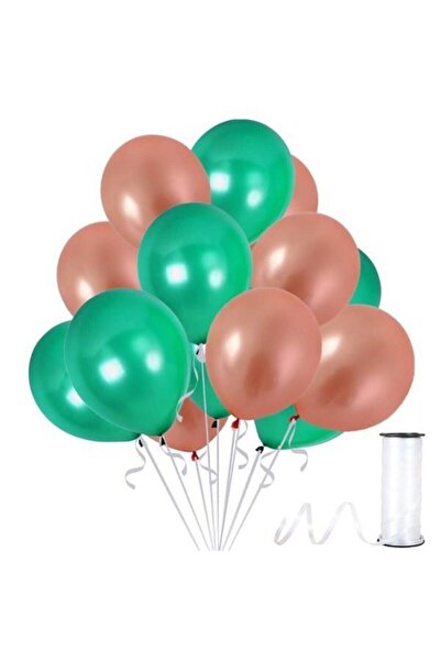 Happyland بالون لؤلؤي معدني باللون الذهبي والأخضر الوردي 30 قطعة