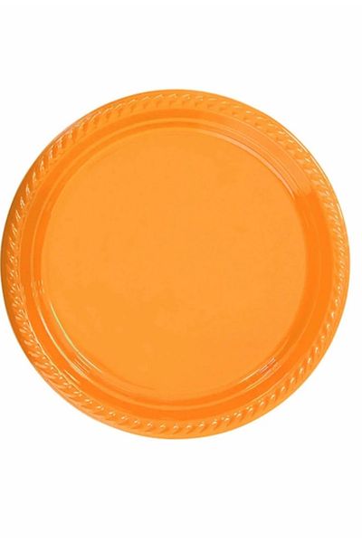 Happyland Orange 25-Piece Plate Plastic - 22 cm