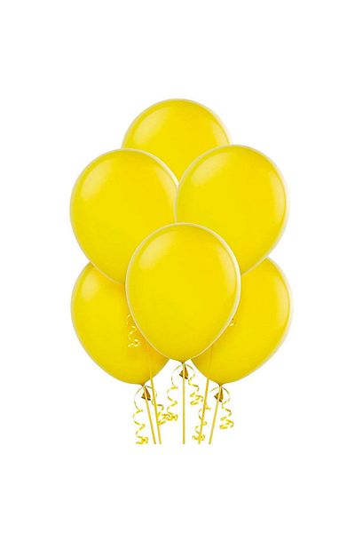 Happyland Yellow Metallic Party Balloon - 10 Pieces