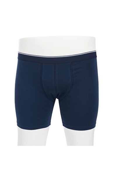 MocGrande Ανδρικό μπόξερ μεγάλου μεγέθους Lycra Long Leg 11906-indigo