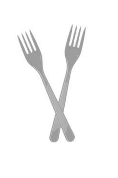 Happyland 25 Pieces Silver Plastic Fork