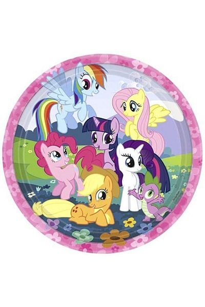 Happyland 5 Pack My Little Pony Plate 23 cm 8 Pieces