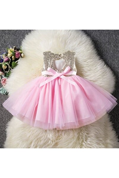 GNL BUTİK Pembe Kız Çocuk Elbise