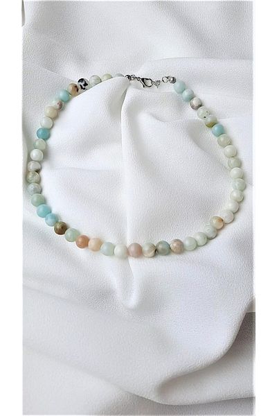 Lavinia Atelier Women's Natural Stone Necklace, Amazonite Necklace, Women's Necklace