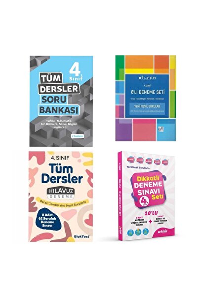 Tudem Yayınları 4. Sınıf Tüm Dersler Soru Bankası Bilfen Deneme Artı Bir Dene...