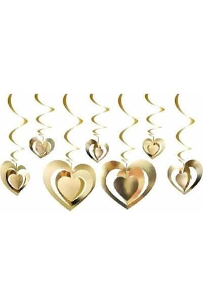 Happyland زخرفة سقف ذهبي ثلاثي الأبعاد 15 قطعة