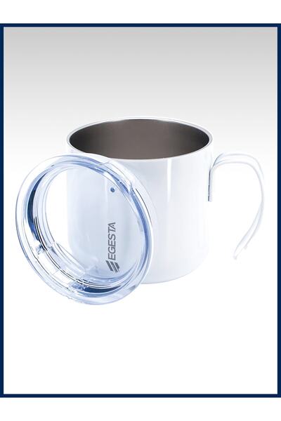 EGESTA كوب ترمس ستاربكس ستيل / كوب - 240 مل - أبيض