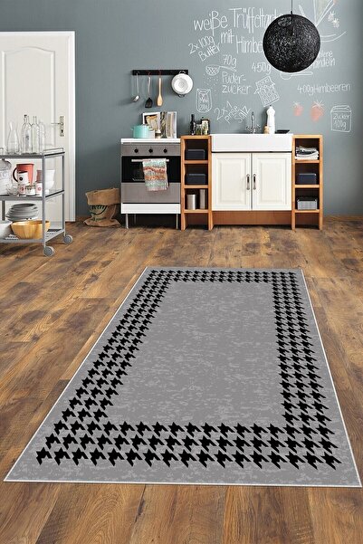 on the clouds Kazayağı Çerçeveli Dijital Baskı Yıkanabilir Kaymaz Taban Salon...