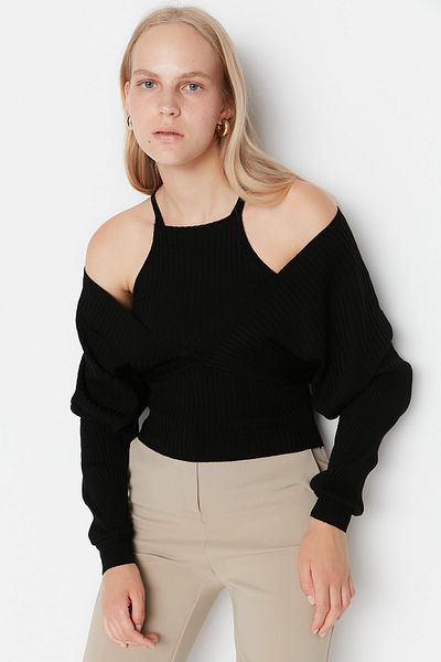 Trendyol Collection Black Blouse Sweater Knitwear Suit Knitwear Sweater TWOAW22KZ0865