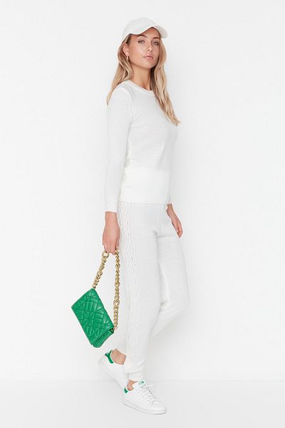 Trendyol Collection Ecru Knit részletes kötöttáru felső és alsó készlet TWOAW23AU00041