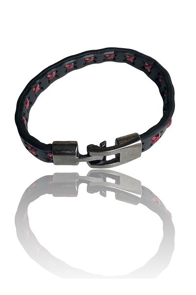 Yage Crossed String Braided Snap Bracelet