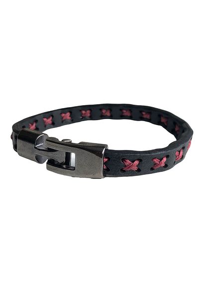 Yage Crossed String Braided Snap Bracelet