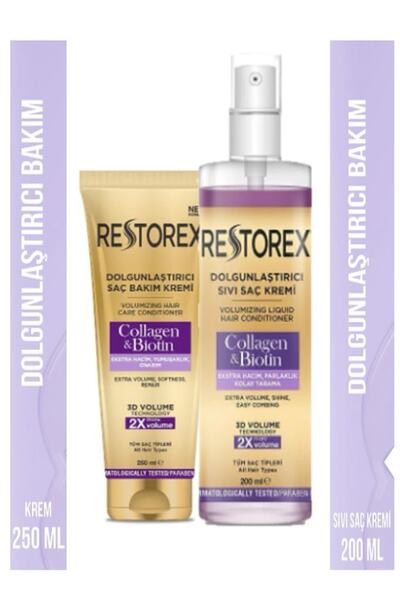 Restorex Collagen&biotin Sıvı Saç Kremi 200 Ml+krem 250 Ml