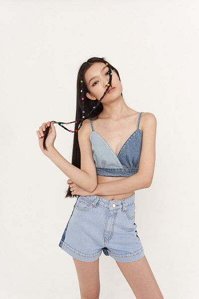 HOLLY LOLLY Shorts - Blau - Mittlerer Bund