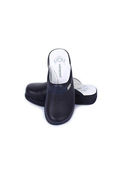 Hipokrat Medikal Sabo Гіпokrat Синій Короткий Каблук Нубук - 1-4 см Сабо Плоский Каблук Синій Медсестра