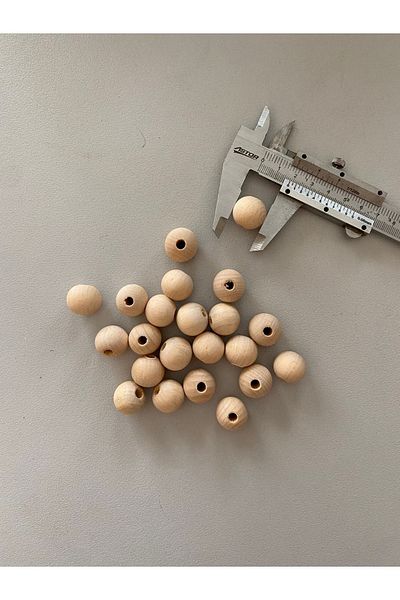 Selin 1 Kg 18 Mm Narrow Hole Raw Wooden Bead