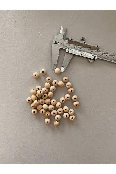 Selin 1 Kg 10 Mm Narrow Hole Raw Wood Beads