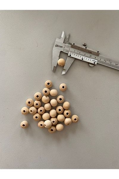 Selin 1 Kg 14 Mm Narrow Hole Raw Wooden Bead