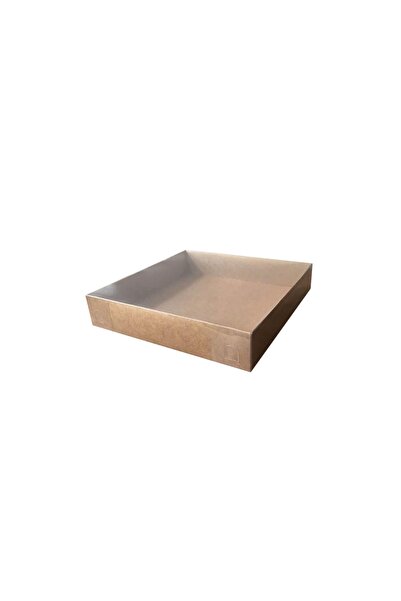 TT Tahtakale Toptancıları Asetat Kapaklı Karton Kutu Havlu Kutusu 25x25x5 cm 10 Adet Kraft