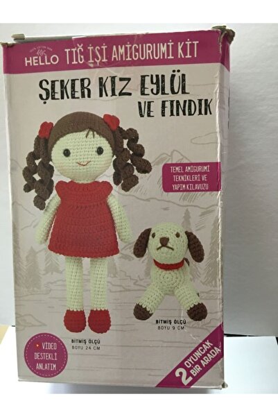 Hello Tığ Işi Amigurumi Kit Şeker Kız Eylül Ve Fındık