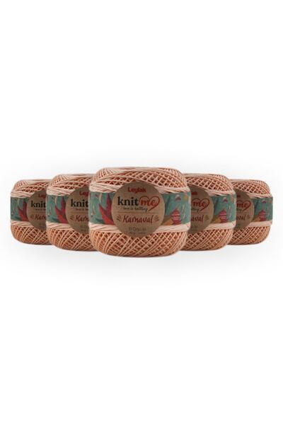 knitme Karnival 50 gr Pack of 5 Durable Anti-Pilling Fade-Free Polyestser Han...