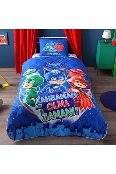 Taç Pjmask Quilt Set with Pillow Gift