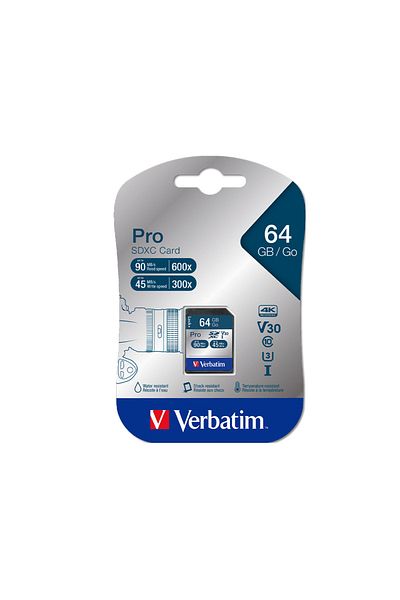 Verbatim 64gb Sdxc Pro U3 Memory Card
