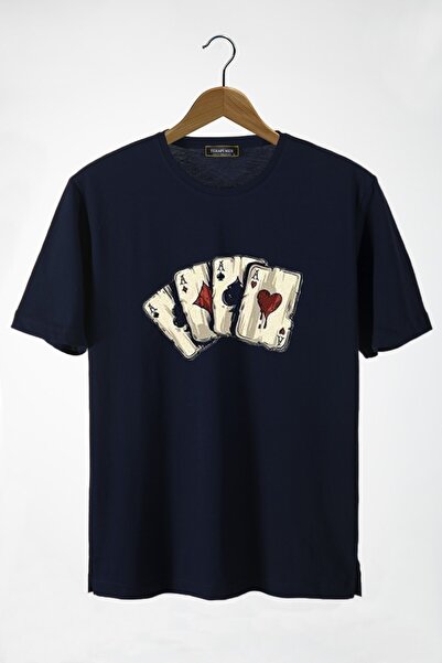 Terapi Men Ανδρικό μπλουζάκι σε μπλε ναυτικό χρώμα με στάμπα με σχέδιο τραπου...