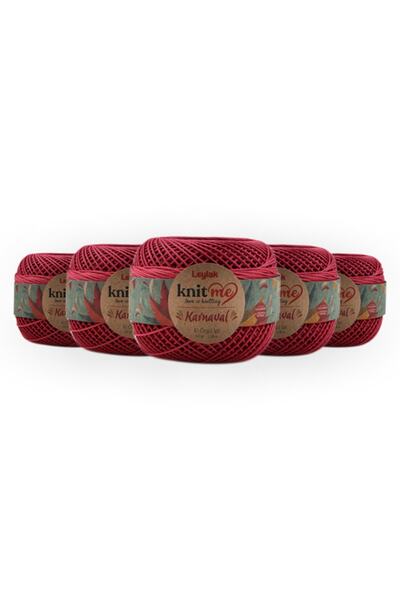 knitme كارنافال 50 جرام، عبوة من 5 خيوط حياكة يدوية من البوليستر متينة مضادة ...