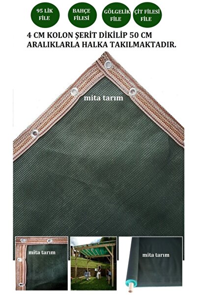 mita tarım Bahçe Filesi, 150 Cm X 1 Metre, Gölgelik File, Bahçe Çit Filesi, K...