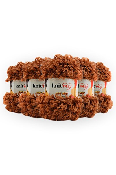 knitme Pop Art 100 Gr 5'li Paket Kürk Görünümlü El Örgü Ipi Taka Yarn 963