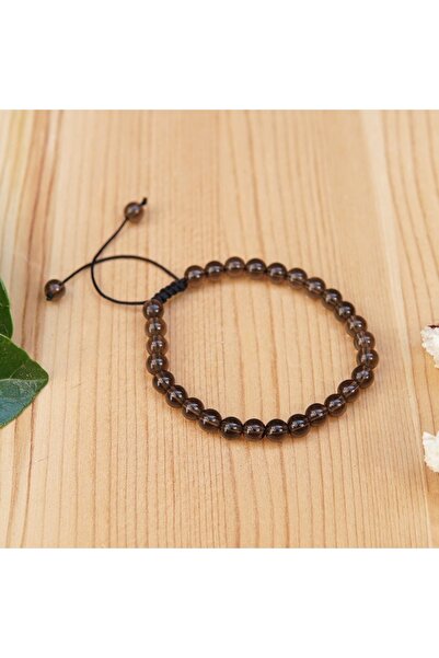 Deniz Doğal Taş Certified Smoky Quartz (Stones) Natural Stone Bracelet -