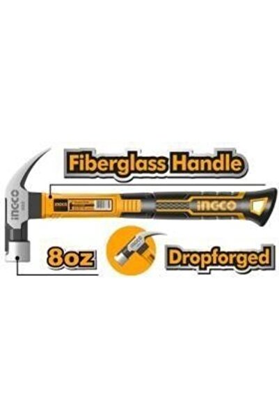Ingco Fiberglass Saplı Mini Çatal Çekiç 220gr Hchd0086