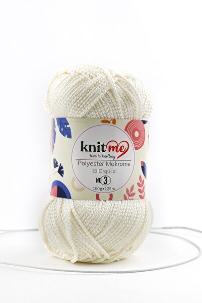 knitme Polyester Makrome 100 Gr 5'li Paket El Örgü Ipi Taka Yarn (804)