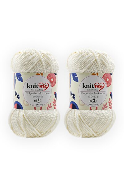 knitme Polyester Makrome 100 Gr 5'li Paket El Örgü Ipi Taka Yarn (804)