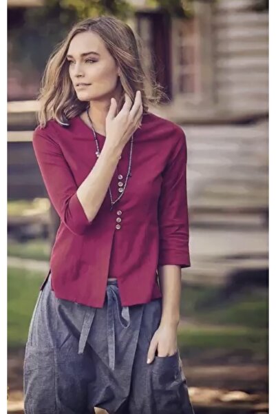 Bohemian Double Breasted Gray Salvar with Elastic Waist and Legs