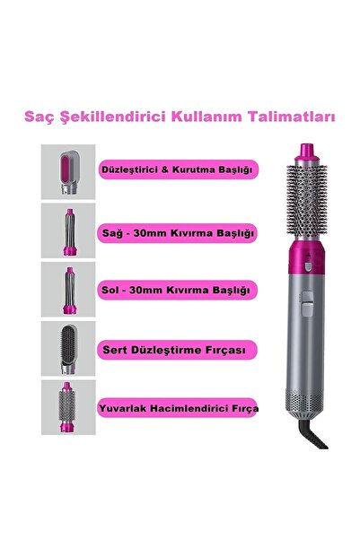 Chermik 5 In 1 Hava Üflemeli Saç Düzleştirici One Step Profesyonel Saç Şekill...