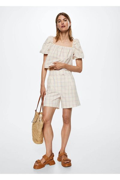 MANGO Woman Cotton Shorts