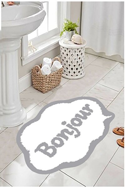 eco concept Non-Slip Base, Bonjour Written Bath Mat, Decorative Mat