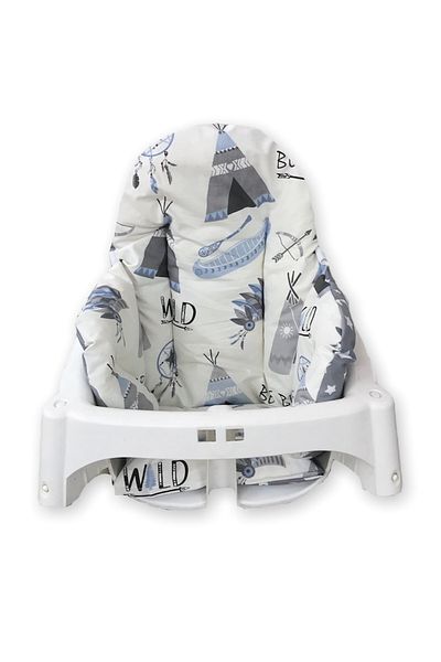 Babynia Cotton Baby Kids Scaun înalt Pernă Cort de camping albastru Gri