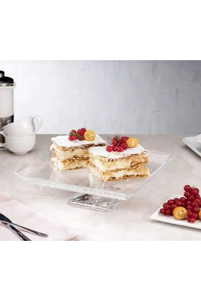 Paşabahçe Footed Square Madlen Presentation Holder