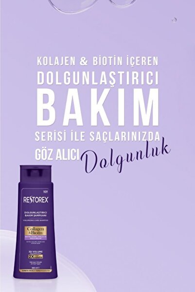 Restorex Collagen&biotin Dolgunlaştırıcı Şampuan 500 Ml X 2 Adet