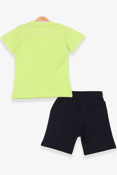 Breeze Boy's Shorts Suit Giraffe Printed Pistachio Green Modi