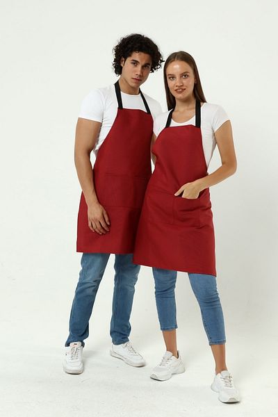 Monki Haus Cafe, Barista, Hairdresser, Kitchen, Chef, Painter and Florist Aprons Stain-Proof Claret Red Apron