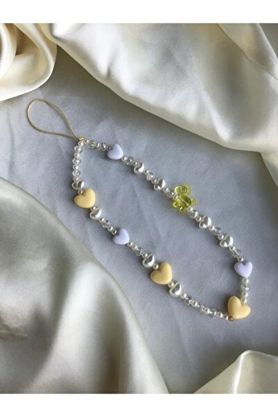 PEONY peonyofficiall Sarı Unicorn At Ve Kristal Telefon Charmı Telefon Ipi Ça...