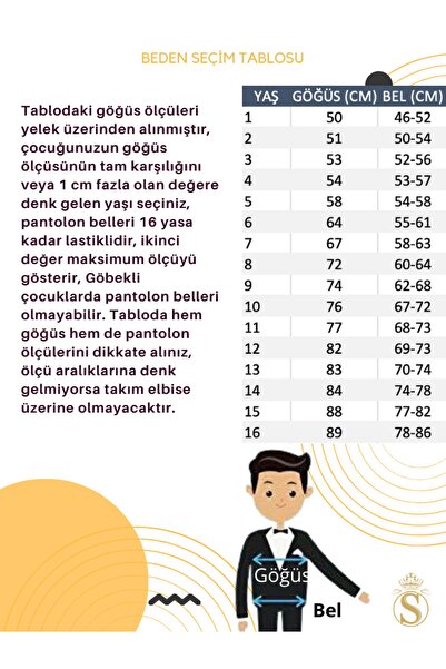 SIRRI Erkek Çocuk 3 Parça Gri Takım Elbise Ceket Yelek Pantolon