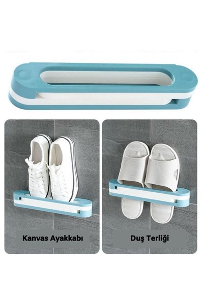 aksuticaret Plastik Banyo Terlik Ve Havlu Tutucu Portatif Pratik Kapı Arkası ...